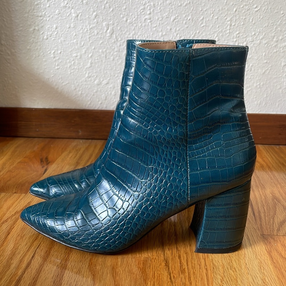 Teal Crocodile Boots